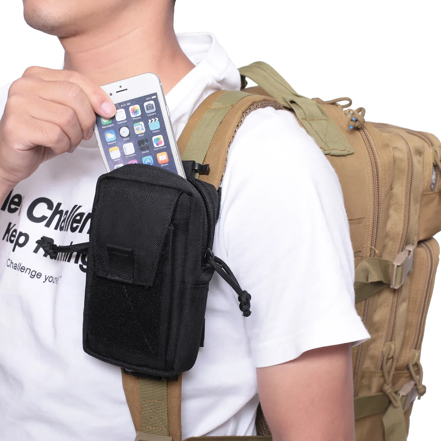 Molle Backpack Strap Phone Hol - Running Gear Backpack recension och pris