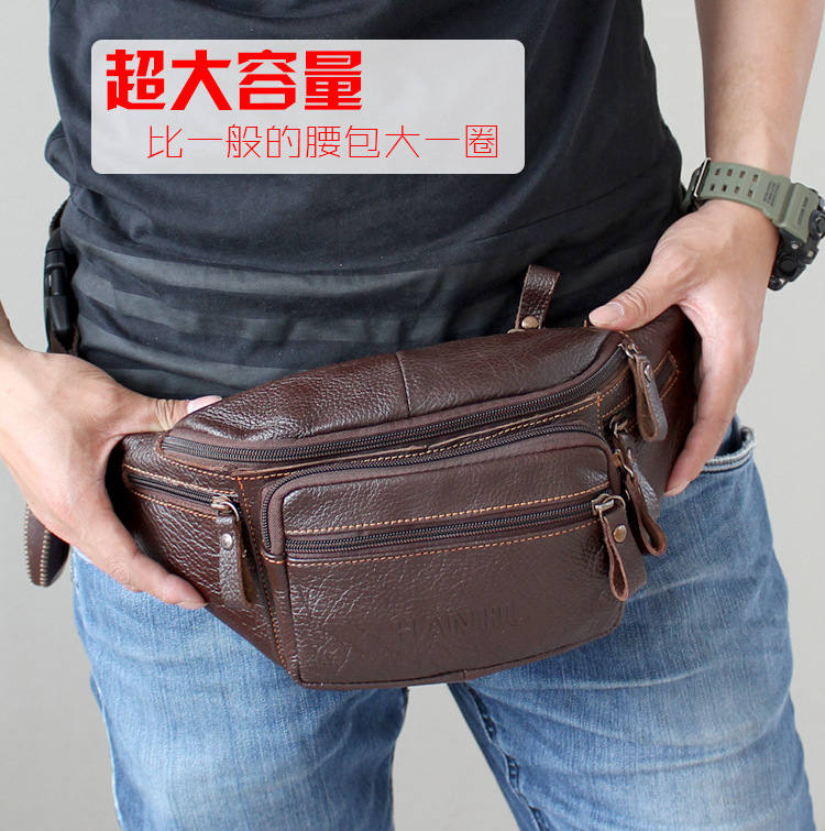 Genuine Cowhide Leather Waist  - Running Gear Backpack recension och pris