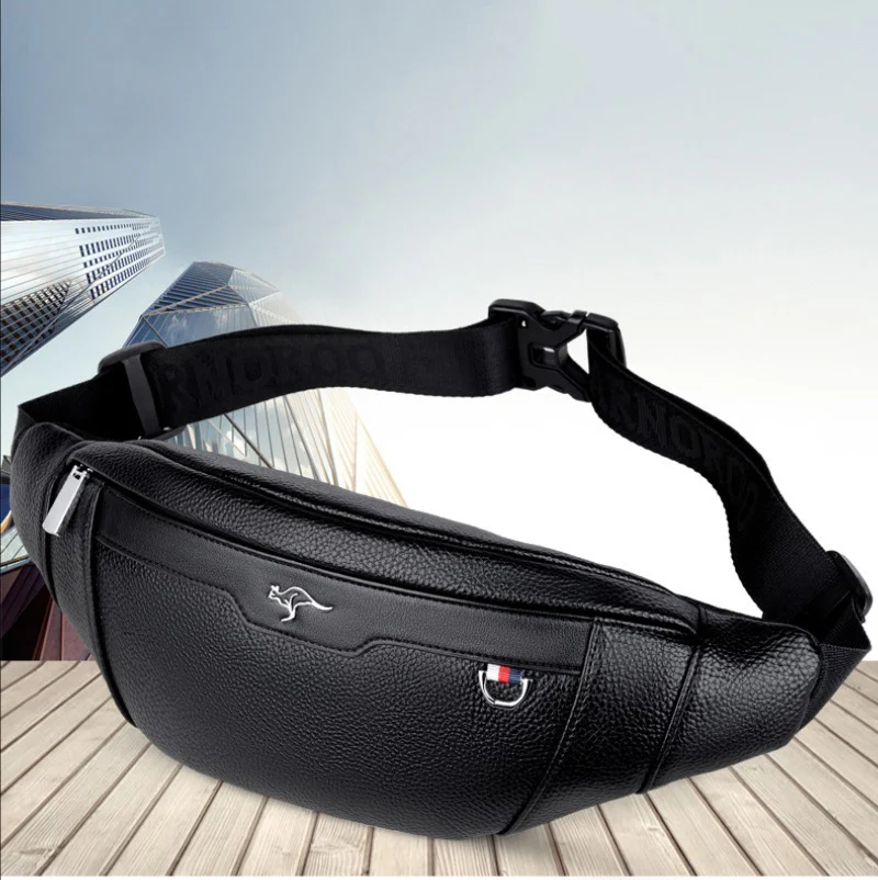 Business Leather Waist Bag Mul - Running Gear Backpack recension och pris