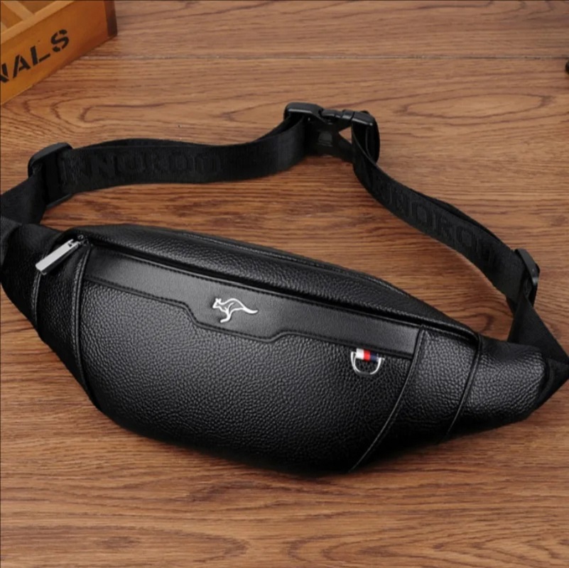 Business Leather Waist Bag Mul - Running Gear Backpack recension och pris