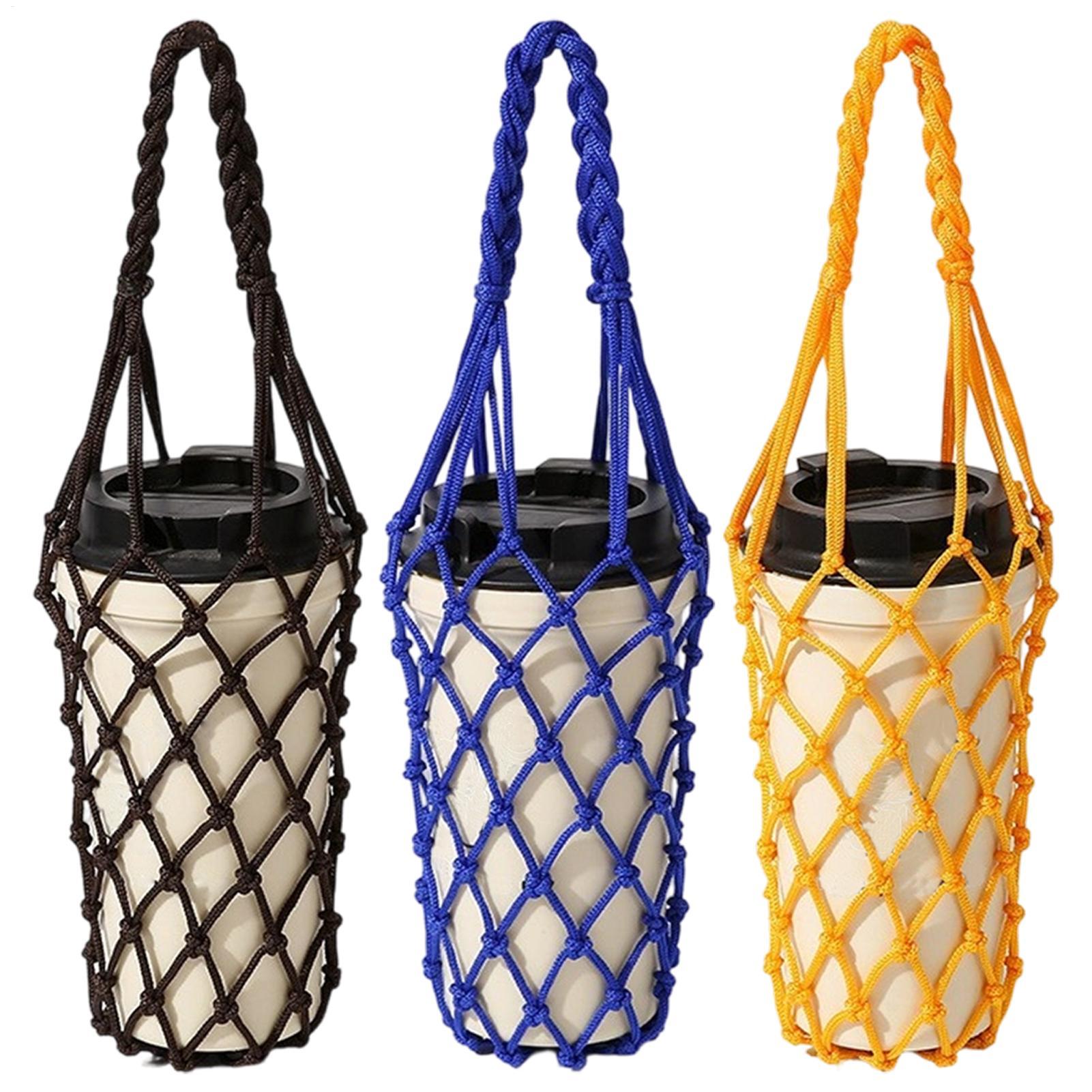 1pcs Water Bottle Bag Crochet  - Running Cap Mesh recension och pris