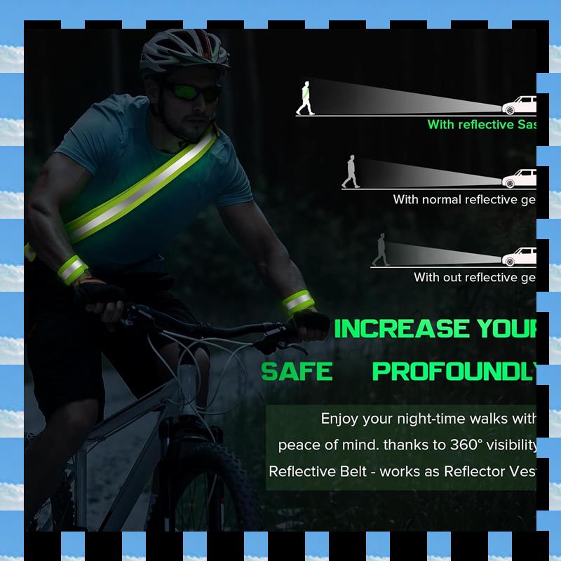 ABME 2X Reflective Sash For Wa - Running Gear At Night recension och pris